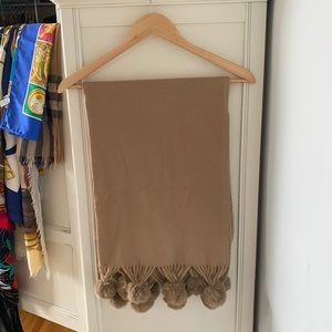 Boutique Vintage Pom Pom Scarf & Wrap Shawl